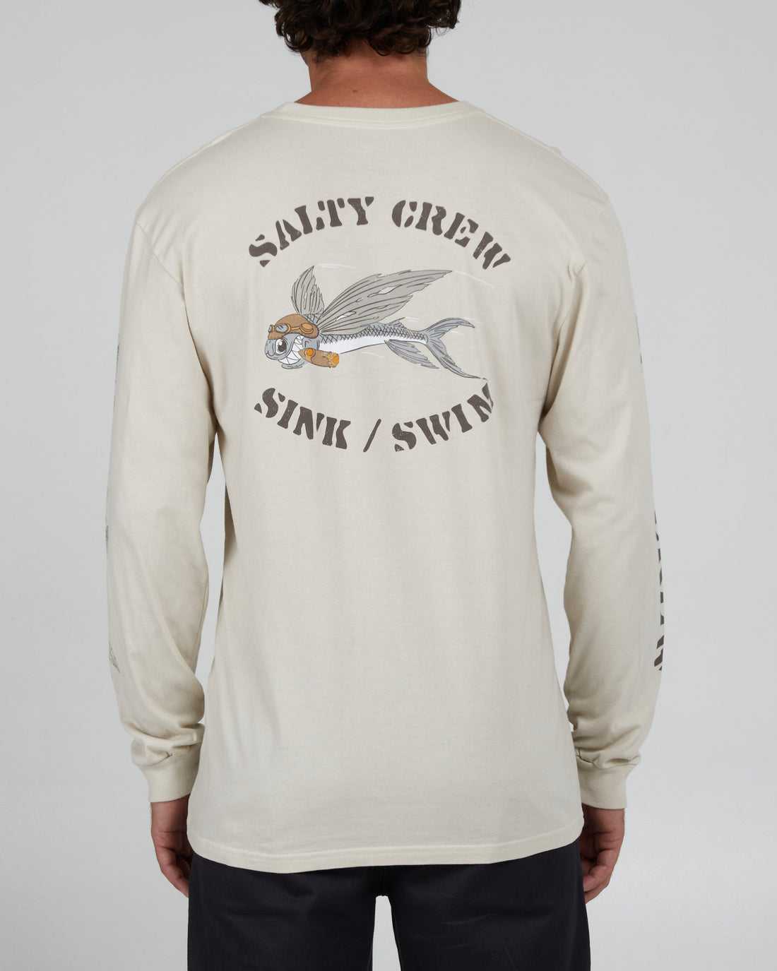 Bone Salty Crew Kamikaze Premium L/S Tee | 57XCLINYB