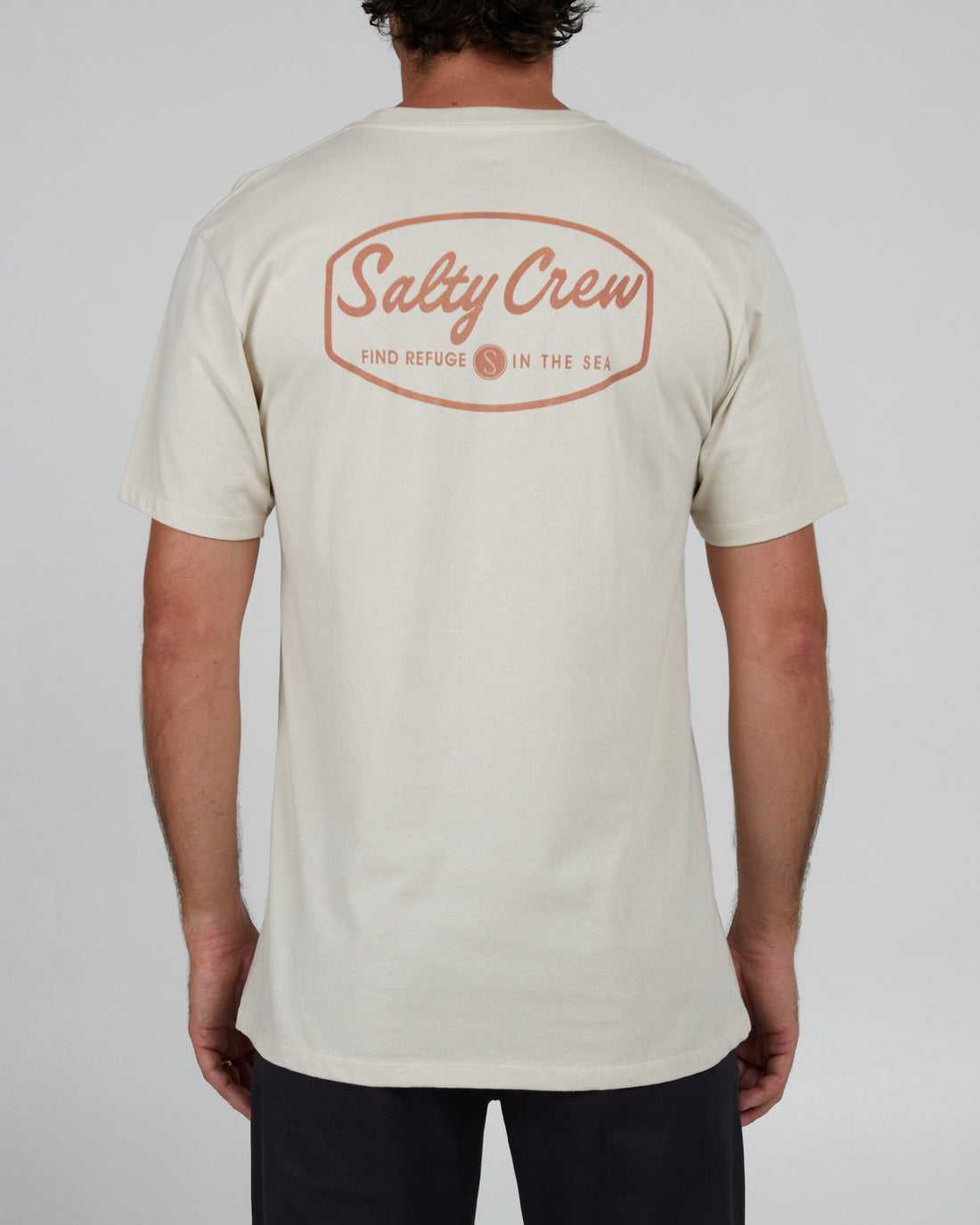 Bone Salty Crew Labeled Premium Tee | 72WNGSUHK