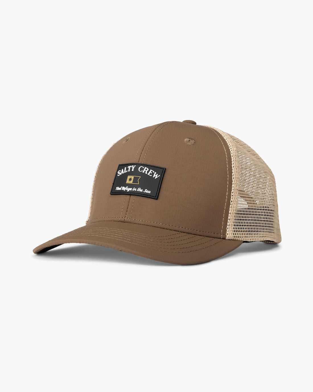 Brown Salty Crew Steadfast Retro Trucker Hat | 02XRQWDUO