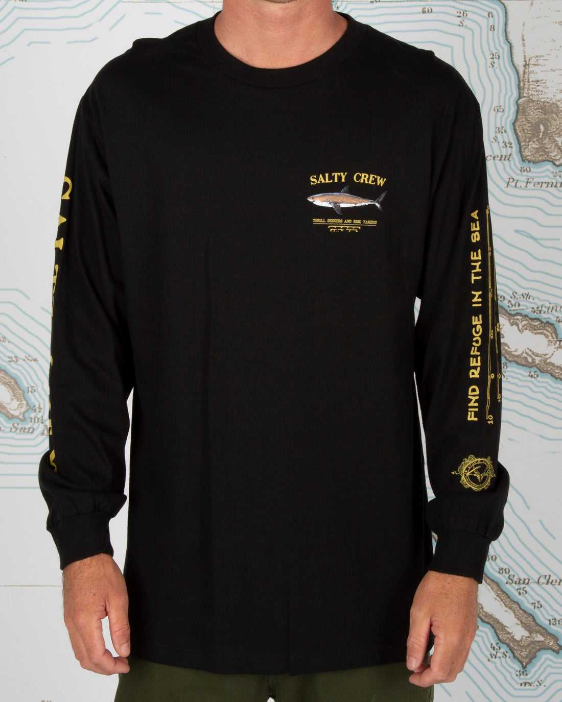 Bruce Black L/S Tee Salty Crew Bruce Classic L/S Tee | 32PVFAYKT