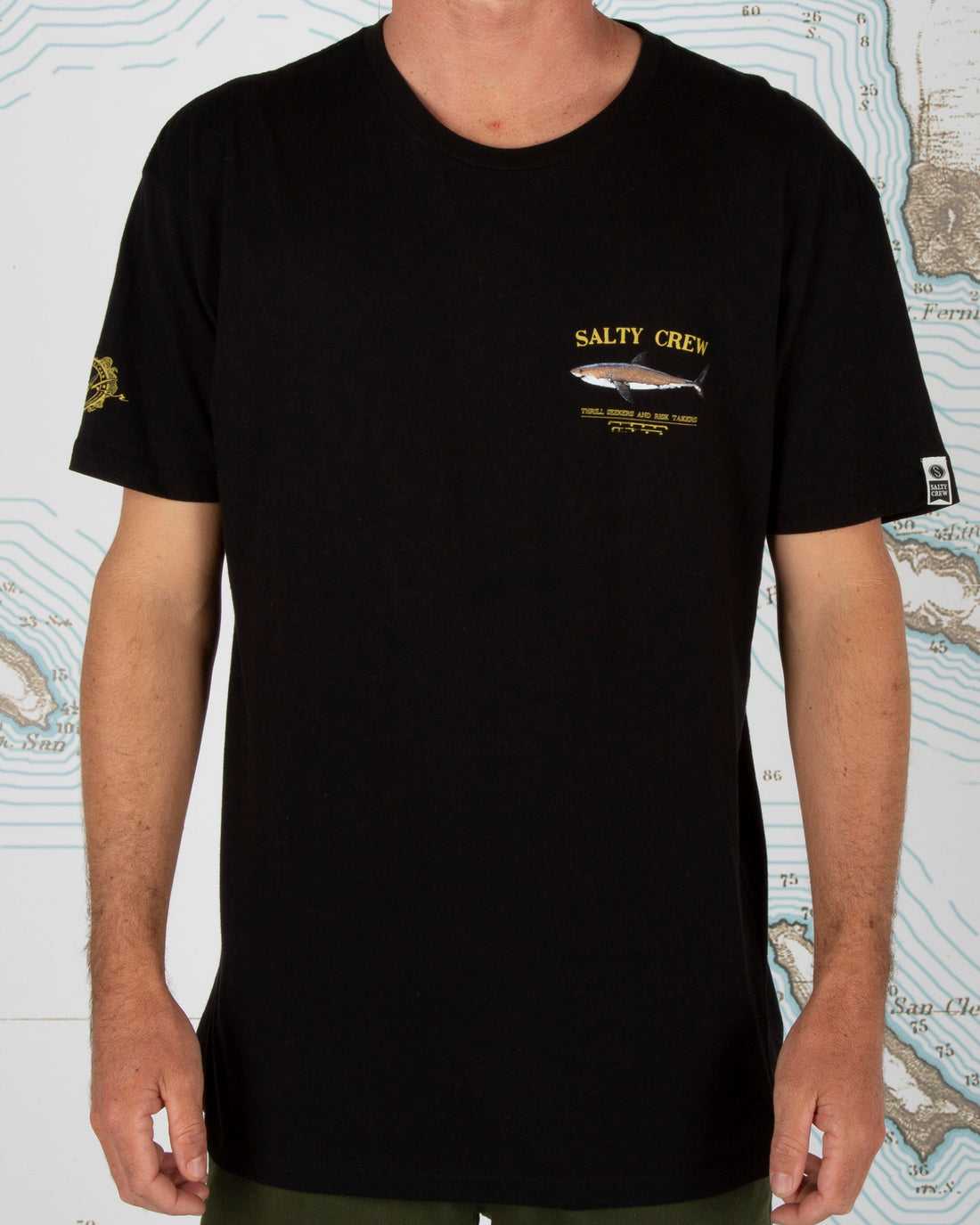 Bruce S/S Black Tee Salty Crew Bruce Premium Tee | 52RHIYVGA