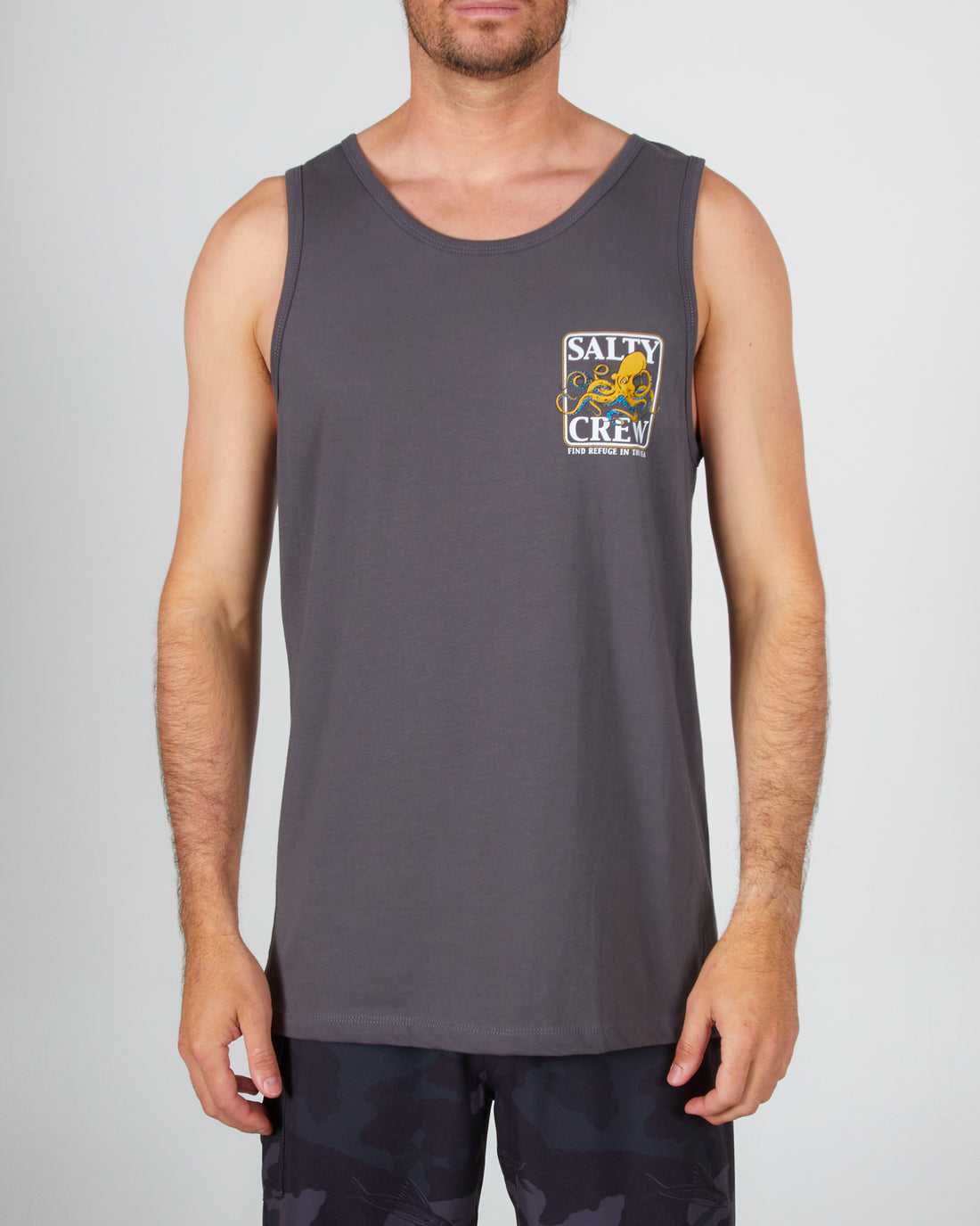 Charcoal Salty Crew Ink Slinger Tank | 72FOYLQUN