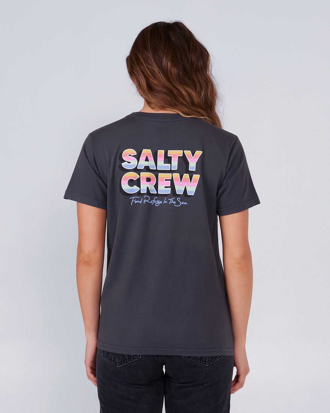 Charcoal Salty Crew Summertime Boyfriend Tee | 31GKEHRTC