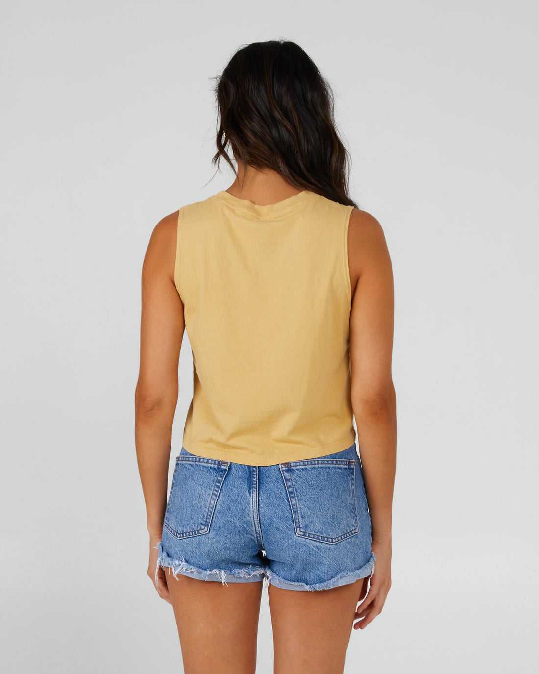 Dusty Gold Salty Crew Soarin' Cropped Tank | 60SNDJTAM