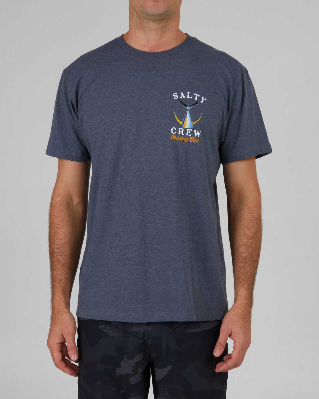 Excaliber Heather Salty Crew Tailed Classic Tee | 13LTONFHC