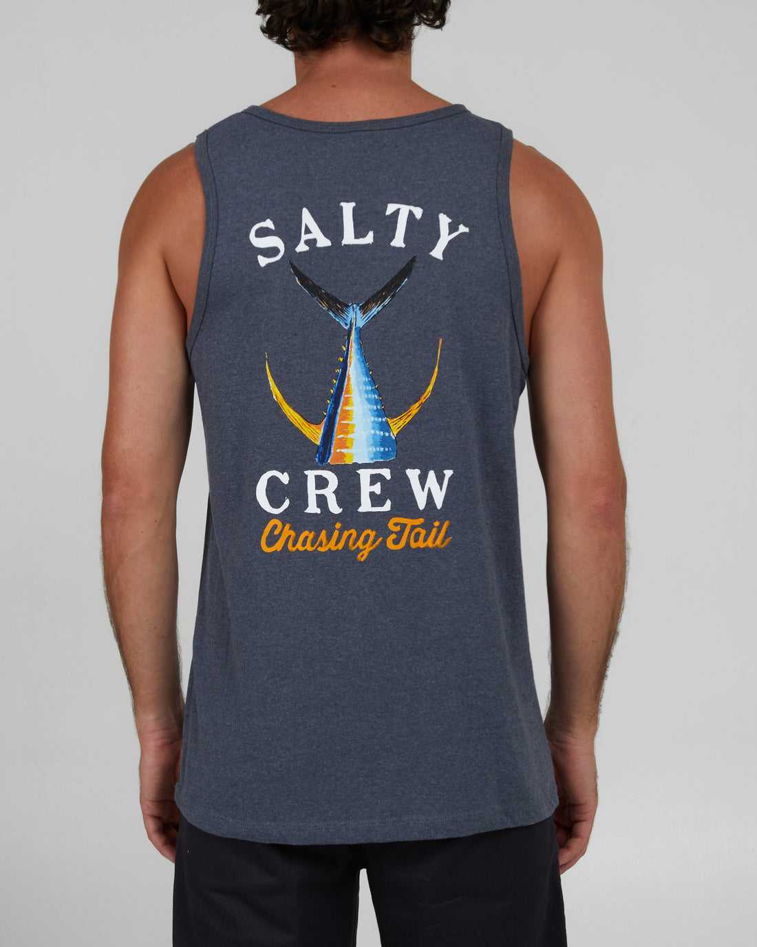 Excaliber Heather Salty Crew Tailed Tank | 98UOAQEKN