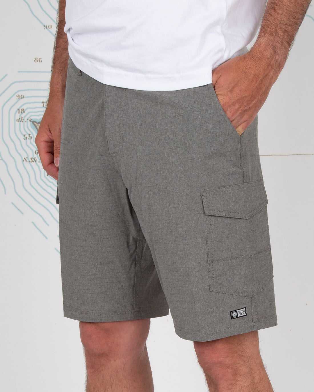 Gray Salty Crew Drifter 2 Cargo Hybrid Short | 69MPROLQG