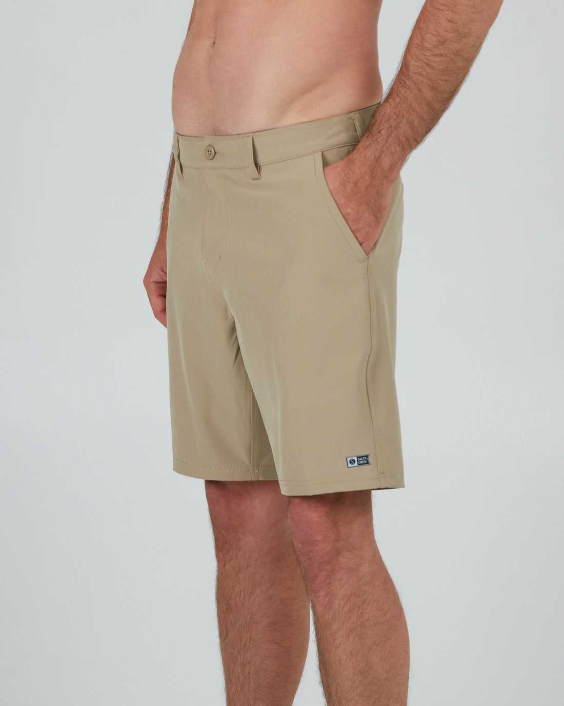 Khaki Salty Crew Lowtide Hybrid Short | 97KCLMDPJ