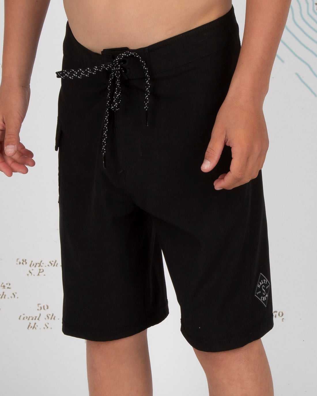 Lowtide Black Boys Boardshorts Salty Crew Lowtide Boardshort | 18FWZGAOI