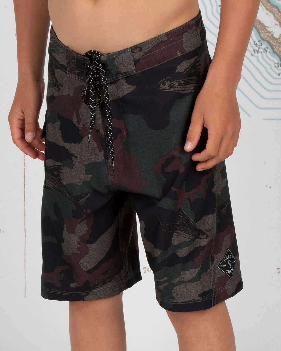 Lowtide Camo Boys Boardshorts Salty Crew Lowtide Boardshort | 36WMRNPVB