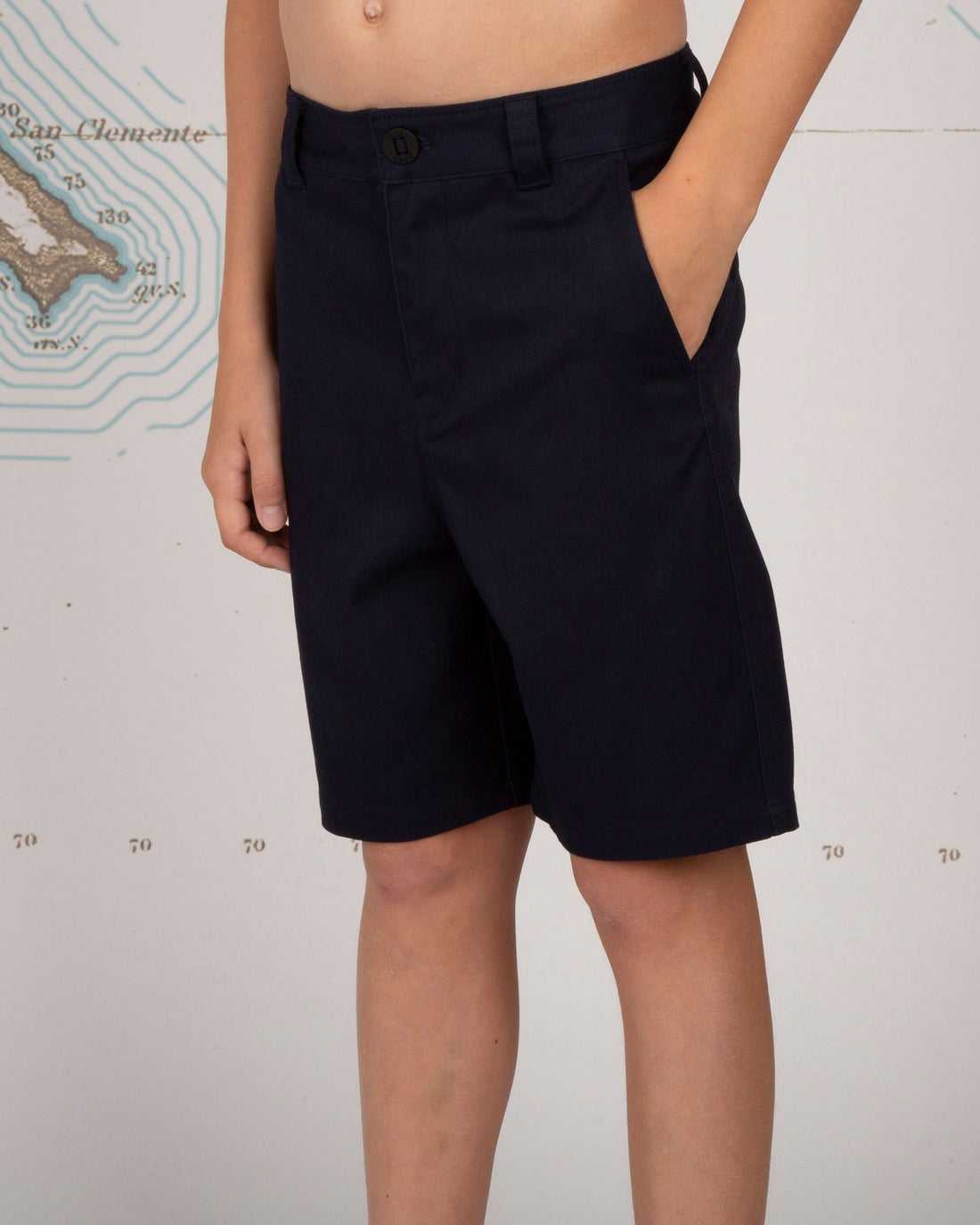 Navy Salty Crew Deckhand Chino Short | 18EAFBYZX