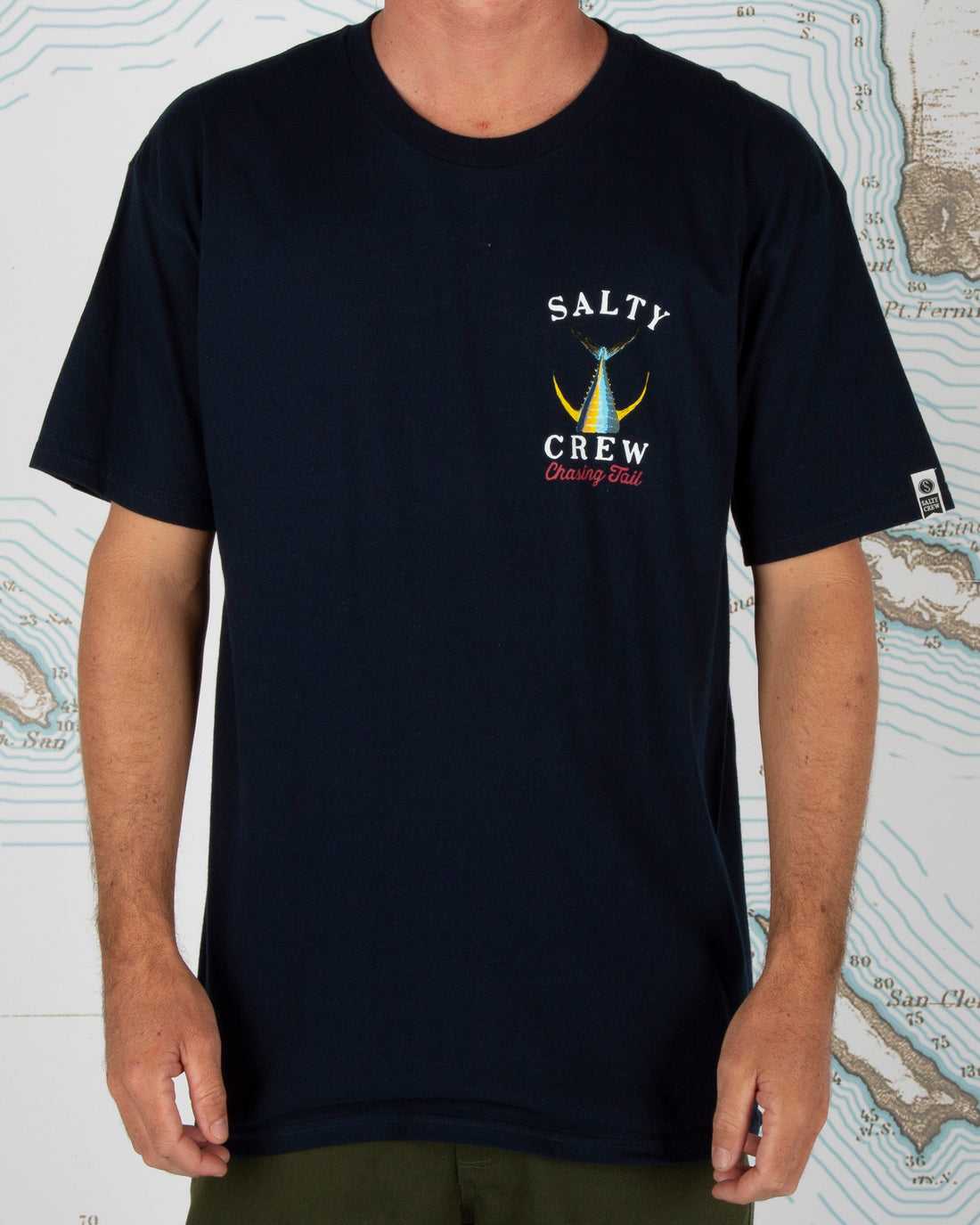 Navy Salty Crew Tailed Classic Tee | 51JZMGWOC