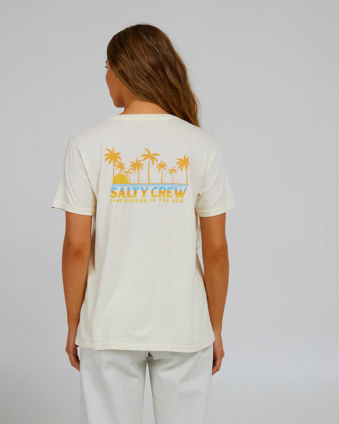 Off White Salty Crew Boardwalk Boyfriend Tee | 24DIPFVTR