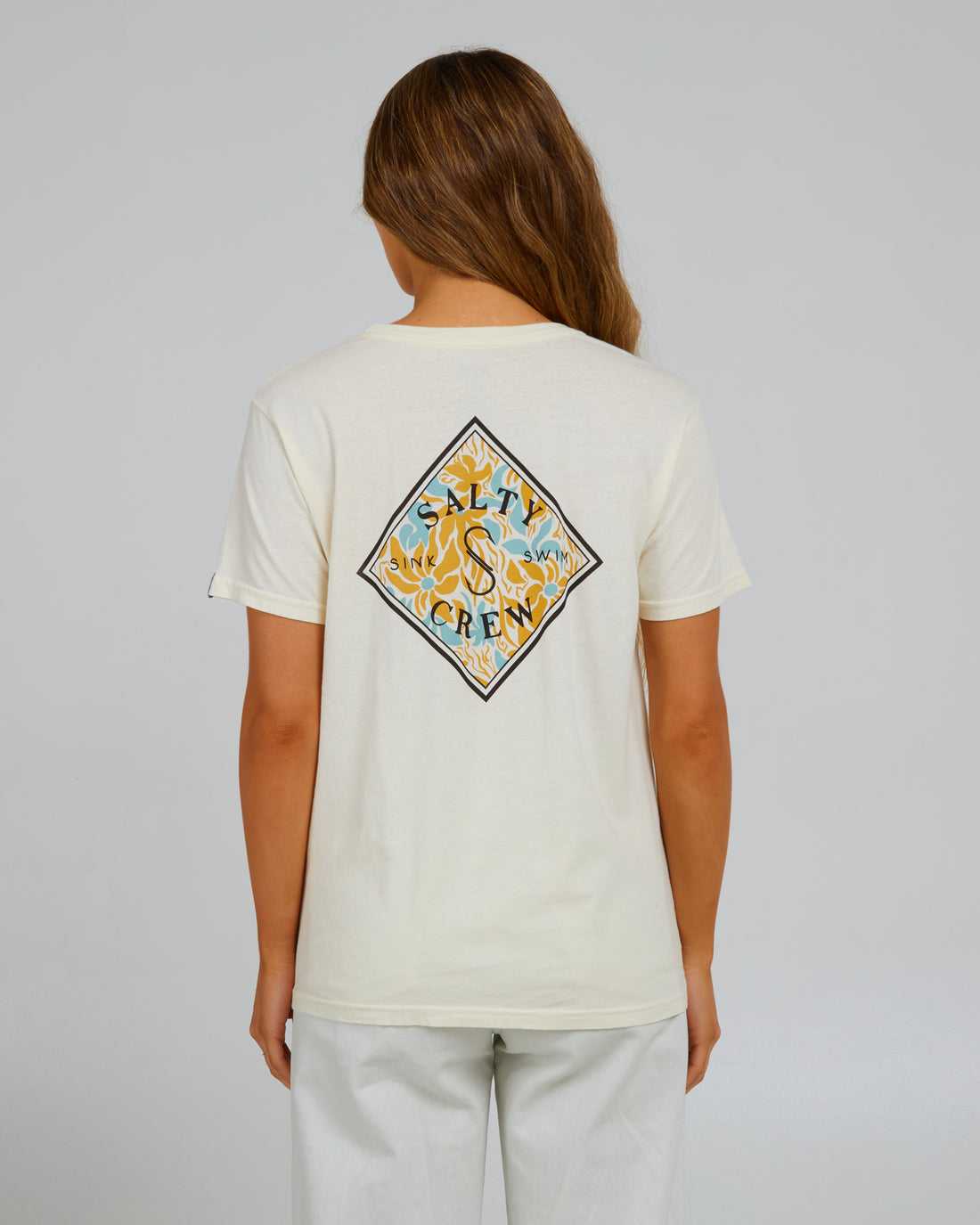 Off White Salty Crew Floral Tippet Boyfriend Tee | 61NVBEMFX