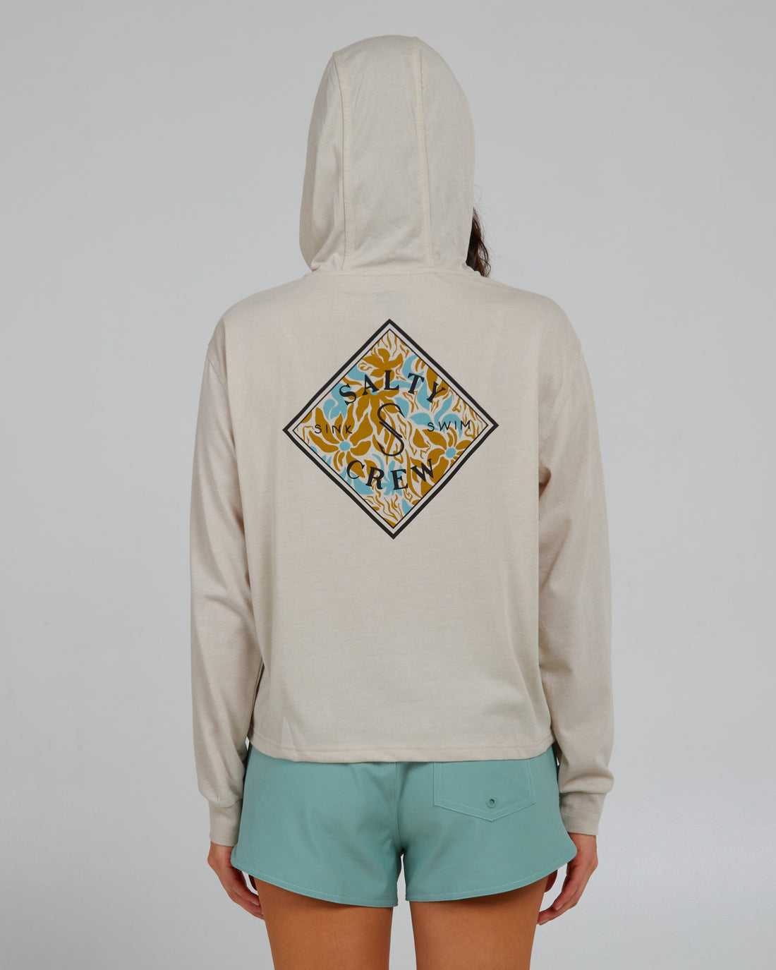 Off White Salty Crew Floral Tippet Tech Hoody | 72EVLHOQT