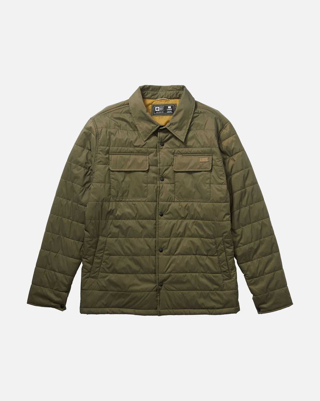 Olive Salty Crew Barrier Shacket | 02ICGNJST