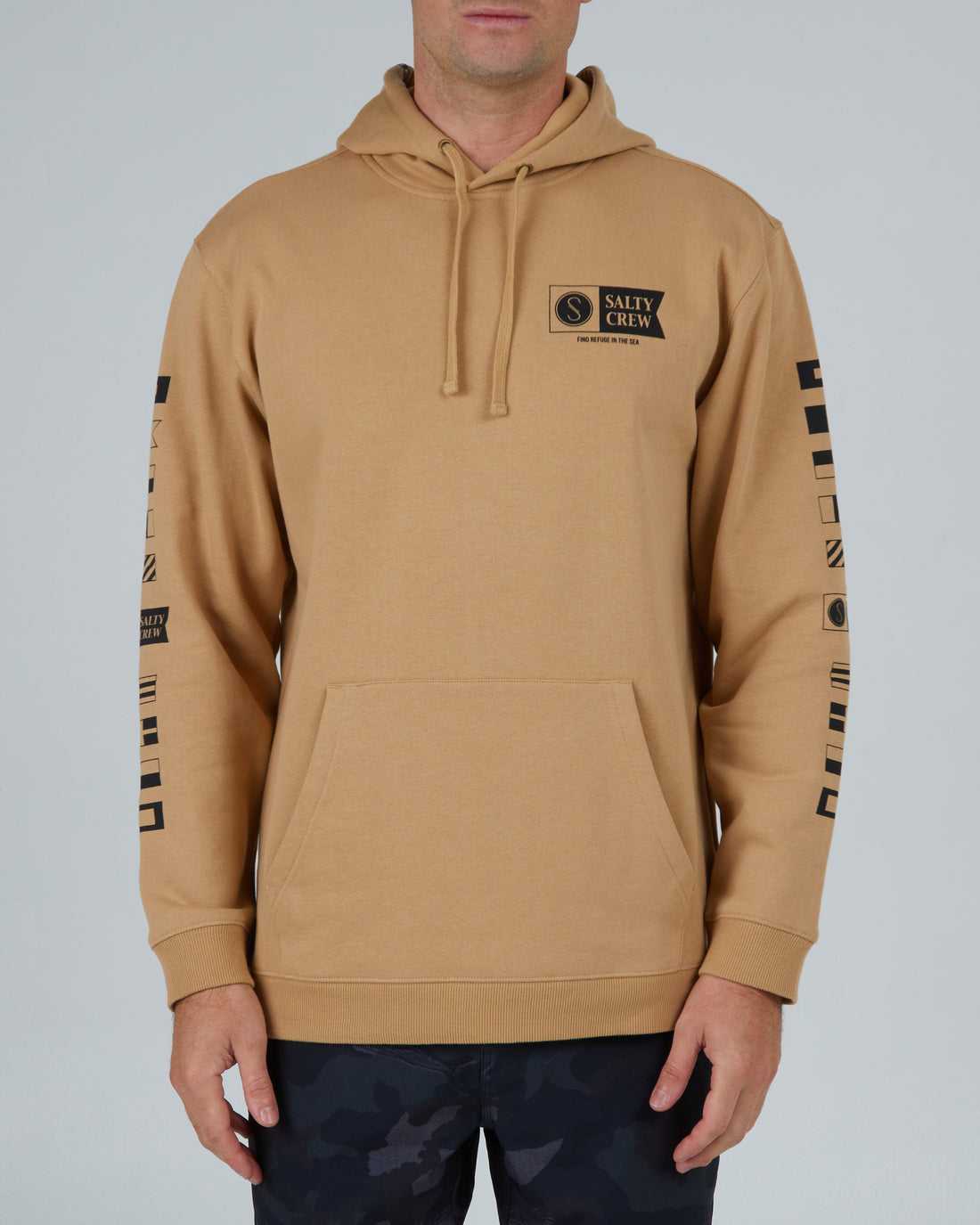 Sandstone Salty Crew Alpha Hood Fleece Hoodie | 31RPYAUGV