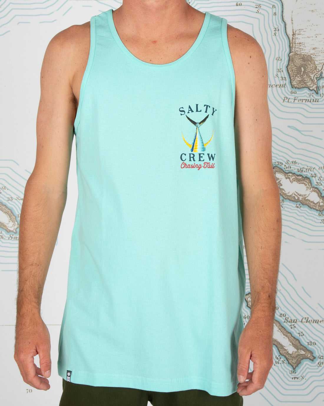 Sea Foam Salty Crew Tailed Tank | 94EPJGFHC