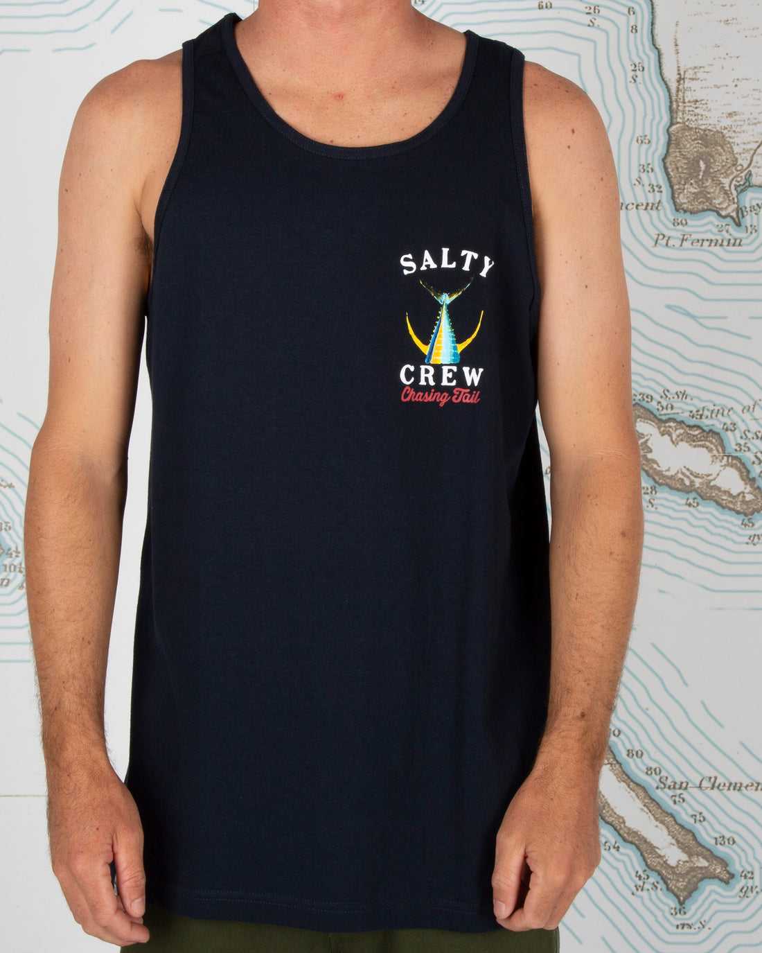 Tailed Navy Tank Salty Crew Tailed Tank | 25ZSAPEMX