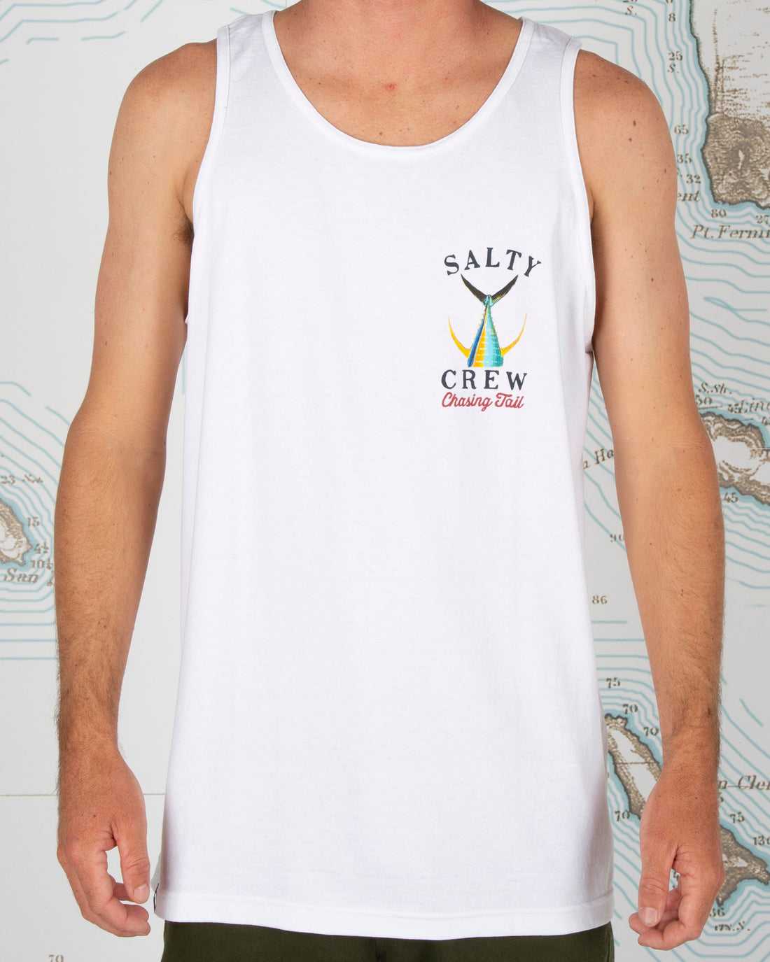 Tailed White Tank Salty Crew Tailed Tank | 26CXWVHQK