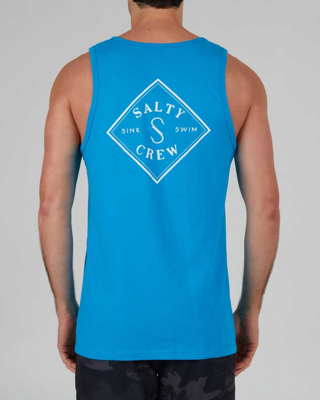 Turquoise Heather Salty Crew Tippet Tank | 82NSZLKAB