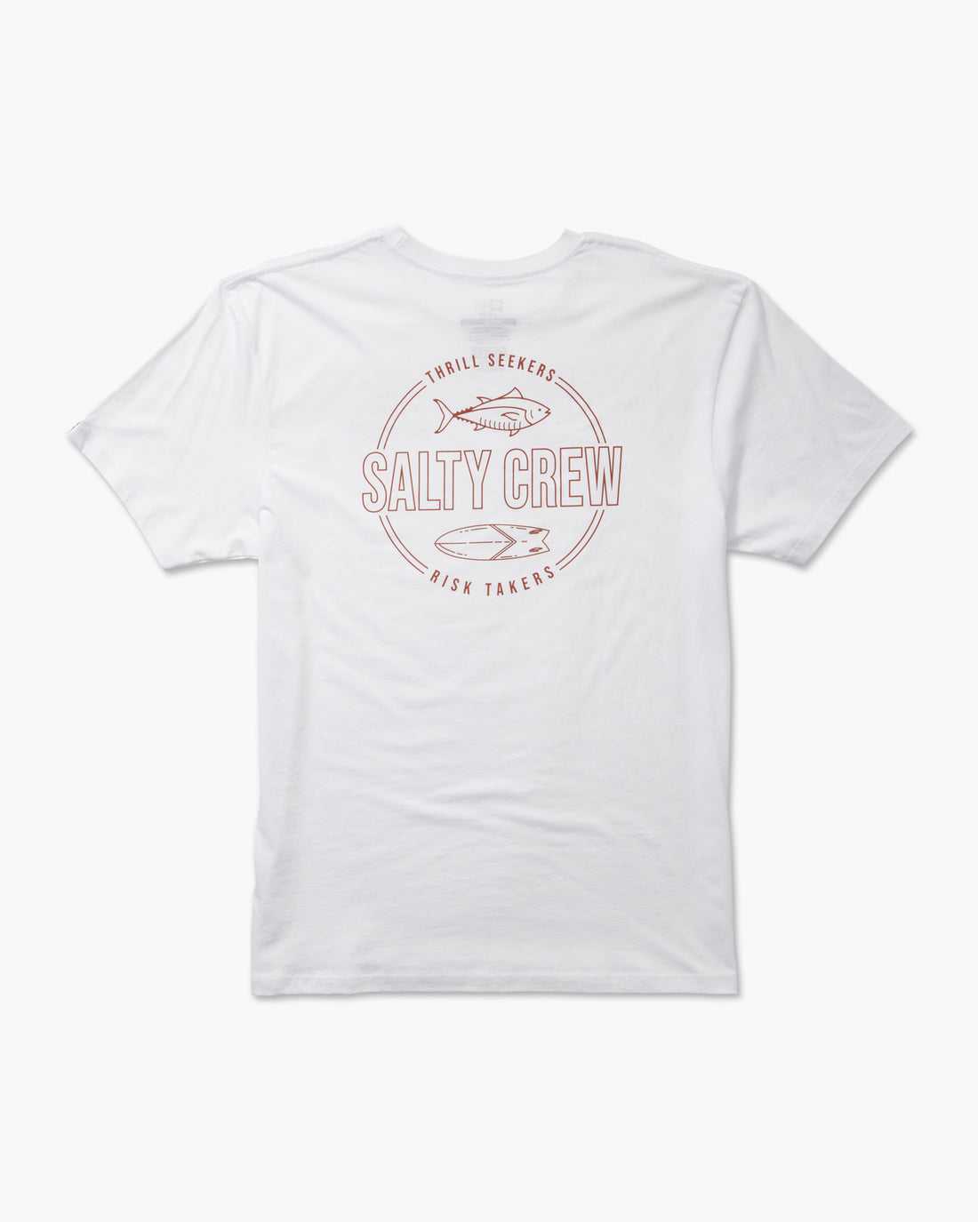 White Salty Crew Outlined Premium Tee | 95NFQGRAW