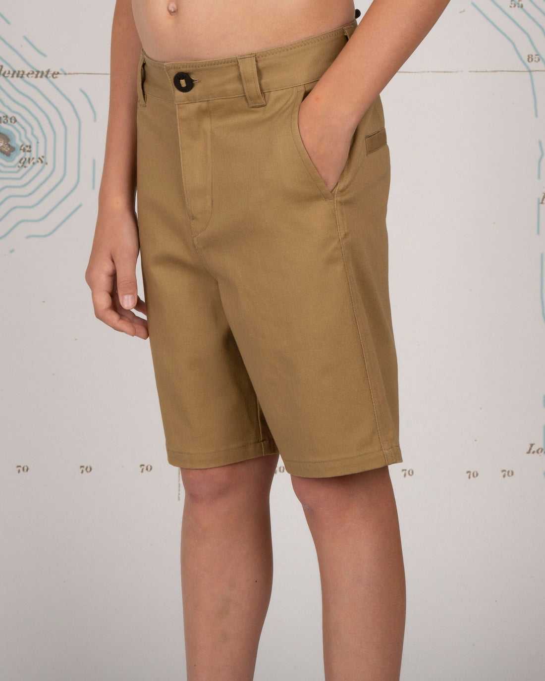 Workwear Brown Salty Crew Deckhand Chino Short | 57PWXYBJM