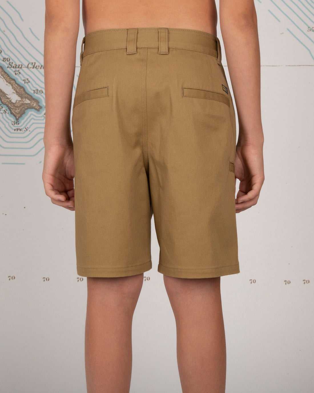 Workwear Brown Salty Crew Deckhand Chino Short | 57PWXYBJM